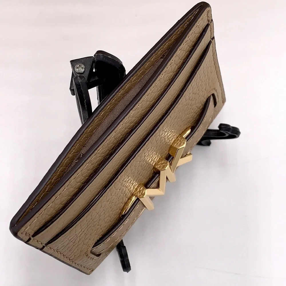 MICHAEL KORS Reed Large Pebbled Leather Card Holder Case Wallet COLOR: CAMEL